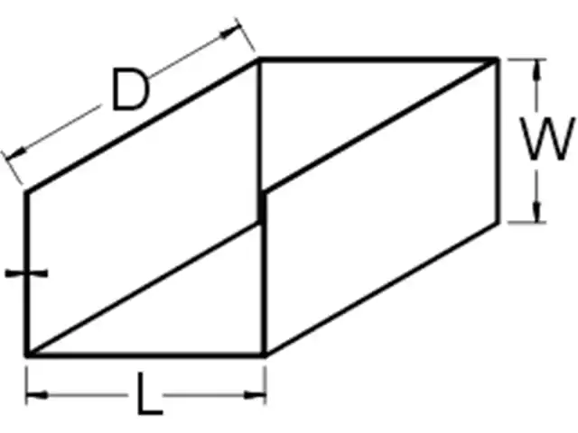 open top tank line drawing